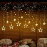 LED Stars π/Moons π shape curtains fairy lights